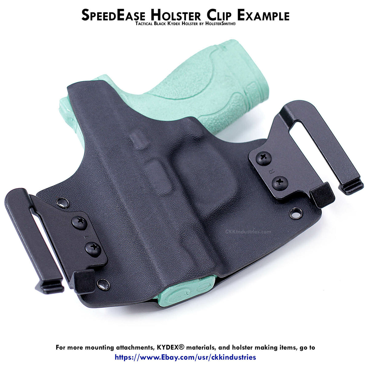 Belt Clips for Holster Making 1.50 Inch Fits Belts - Black, Hardware Included
