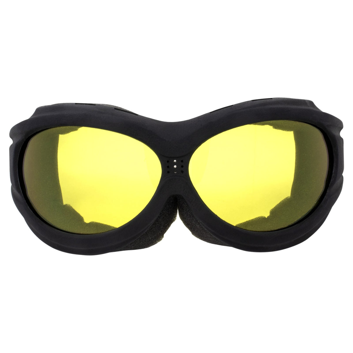 Motorcycle ATV Goggles Over Glasses Fit Anti-Fog Smoke & Yellow Lenses