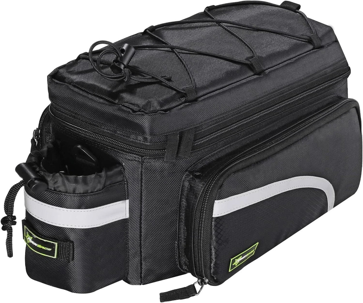 Bike Trunk Bag 13-25L Waterproof Bicycle Rear Rack Luggage Carrier with Raincover