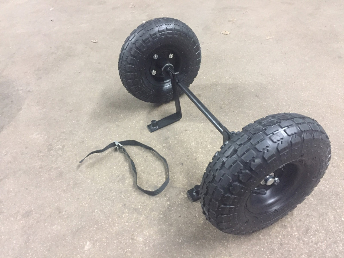 Wheel Tire Axle Kit for YETI 65 Cooler with Support Straps and Black Rims