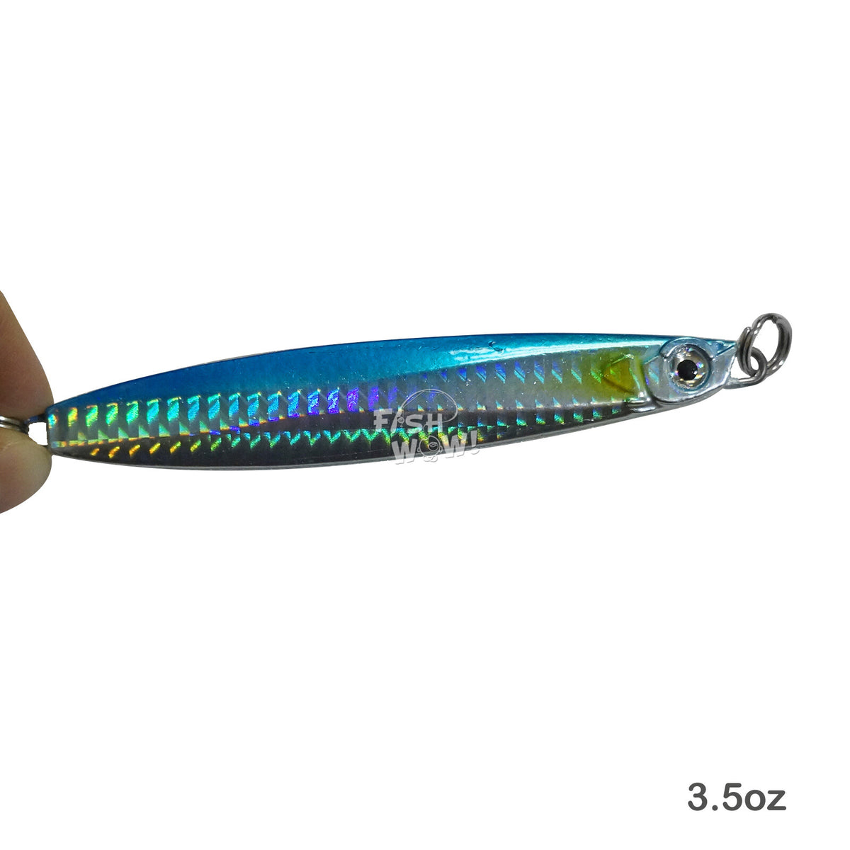 Fishing Jig 3.5oz Vertical Bait Lure with Treble Hooks - Saltwater & Freshwater