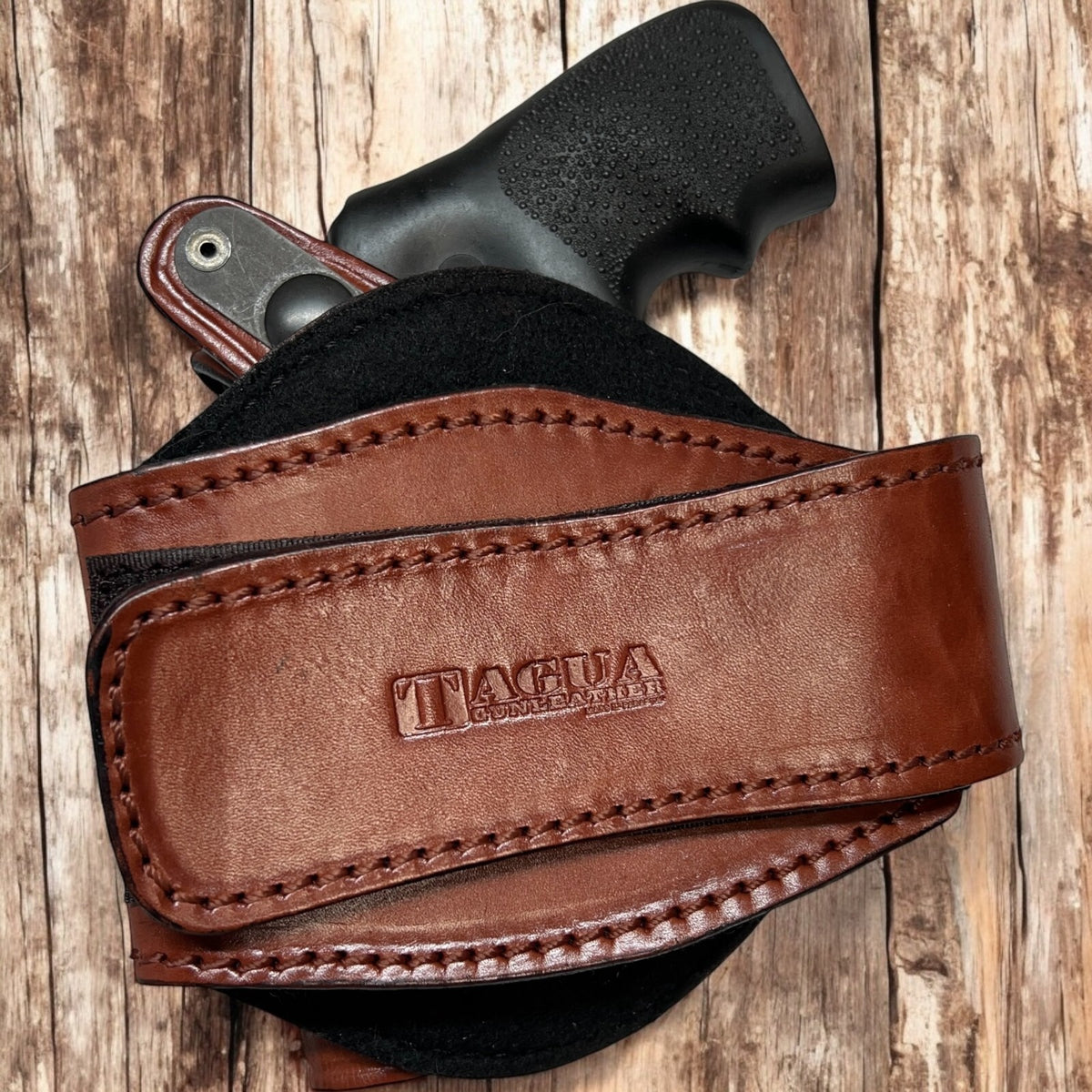 Right Hand Leather Ankle Holster for Revolvers – Concealed Carry, Adjustable Fit