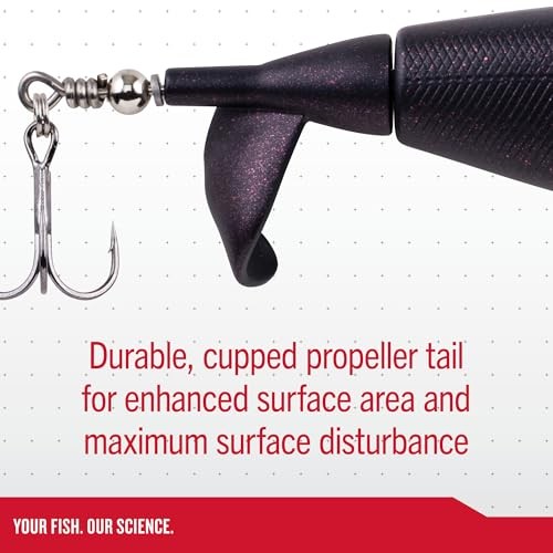 Fishing Topwater Lure with Propeller Tail & Fusion Hooks - 120mm