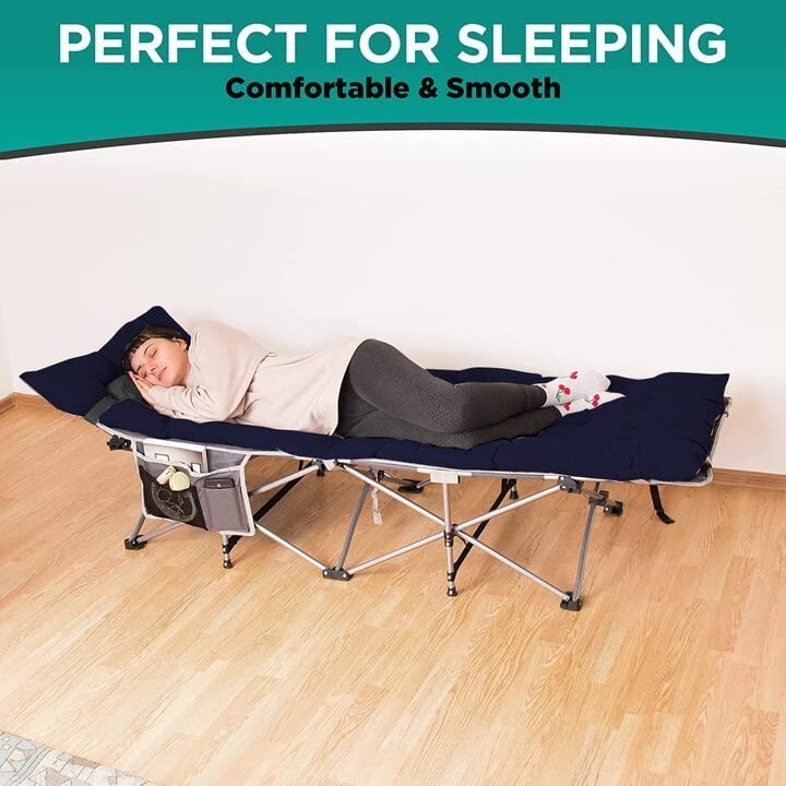 Thick Camping Mattress Pad Cushion for Outdoor Sleeping - Blue
