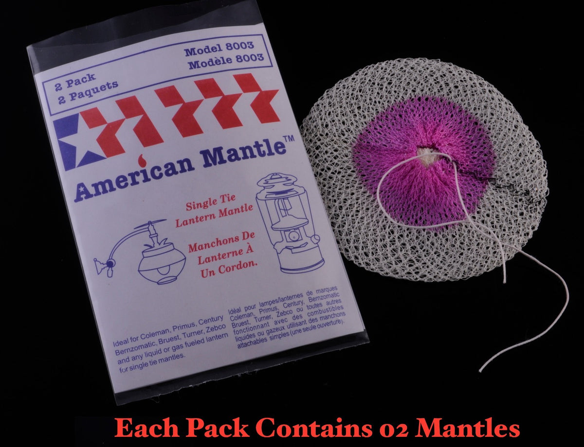 Gas Light Mantles for Humphrey, Mr. Heater, Lanterns - 8 Pack