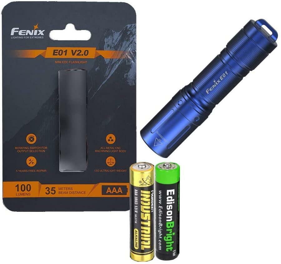Mini LED Flashlight Keychain with AAA Battery - Waterproof & Compact