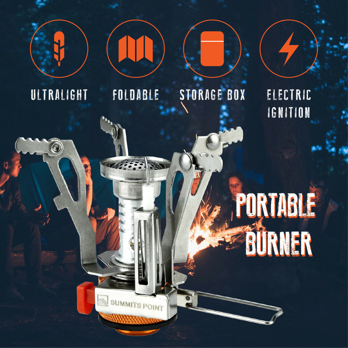 Ultralight Portable Camping Gas Stove Burner for Backpacking & Outdoor Cooking