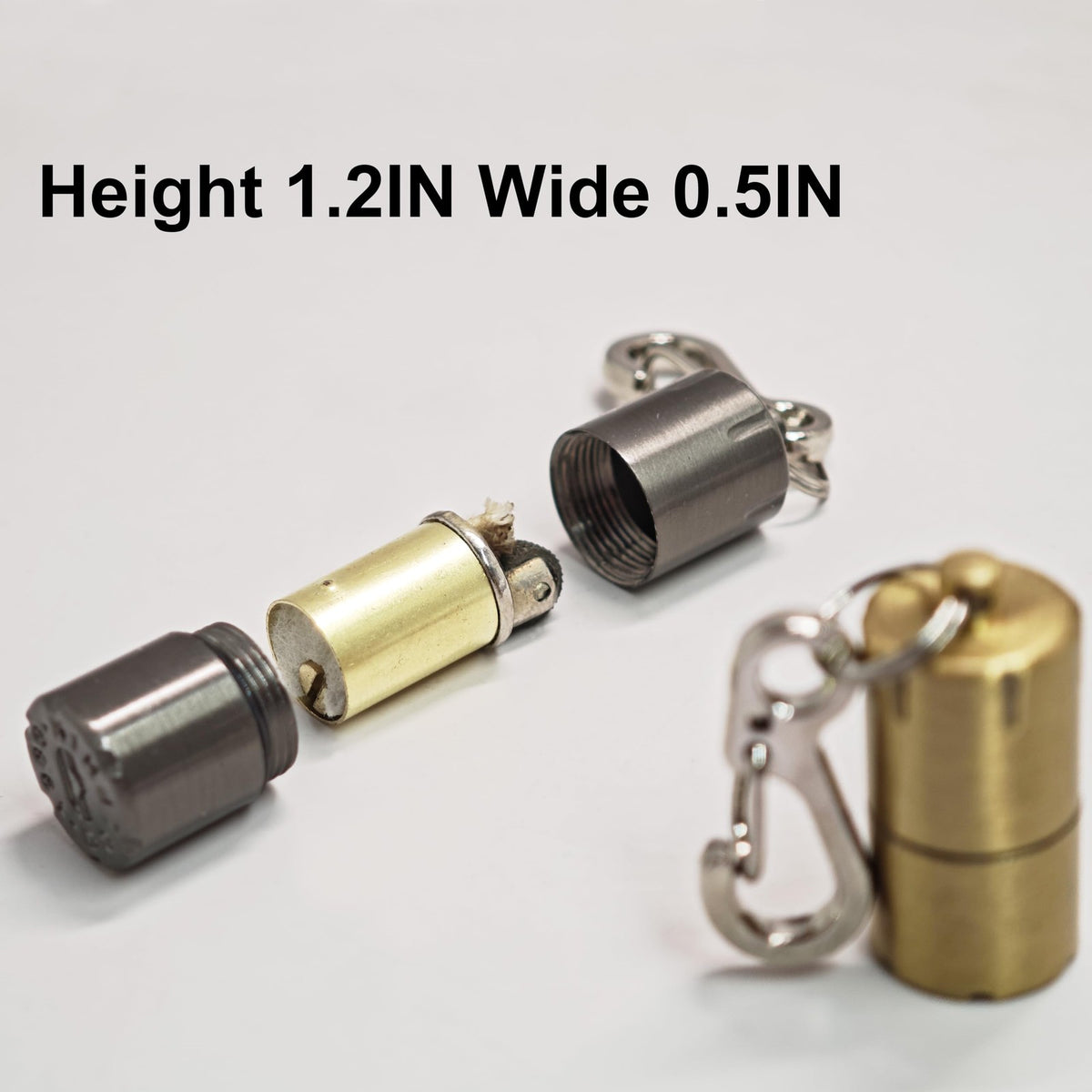Waterproof Mini Keychain Lighter Set - Black & Gold, EDC Survival
