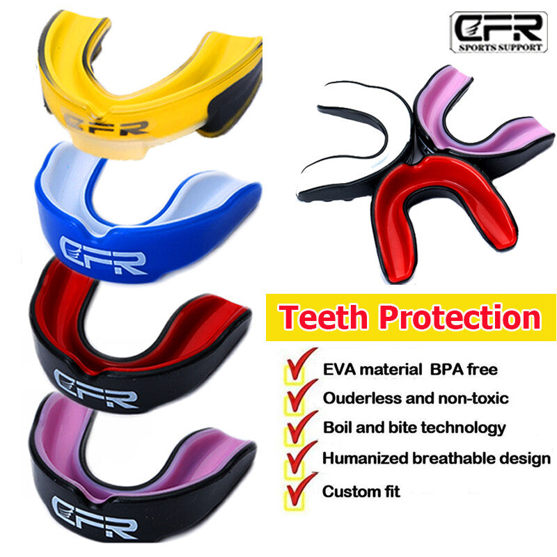 Boxing Mouth Guard Teeth Protector Gum Shield Impact Mouthpiece with Case