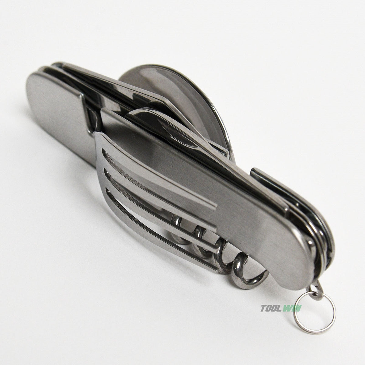 Camping Utensil Set Folding 6-in-1 Cutlery Kit for Outdoor Cooking