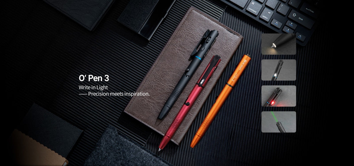 EDC Pen with Laser Pointer and Illumination - Rechargeable Multi-Tool