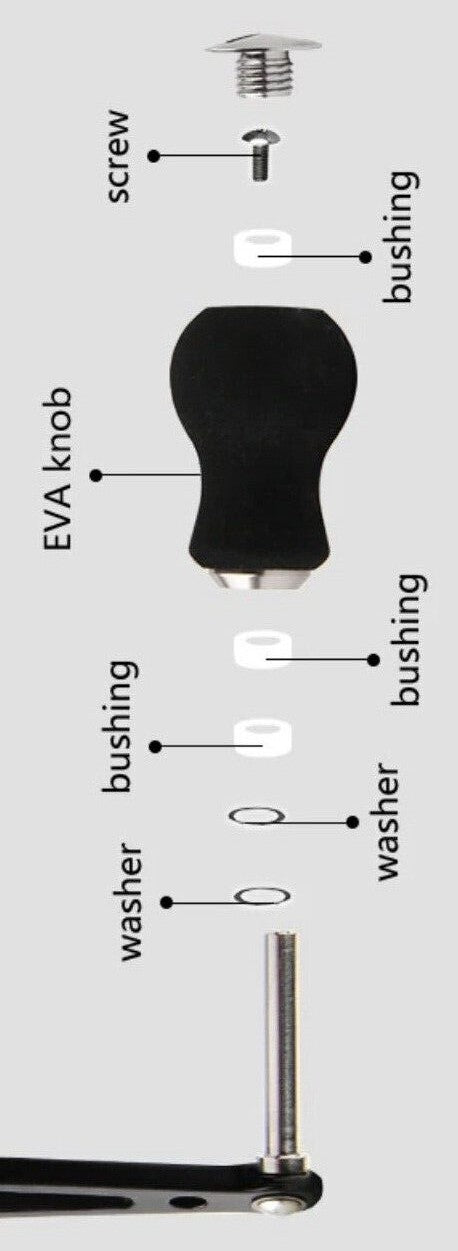 Fishing Reel Handle for Abu Garcia Baitcasting Reels - Universal Power Handle