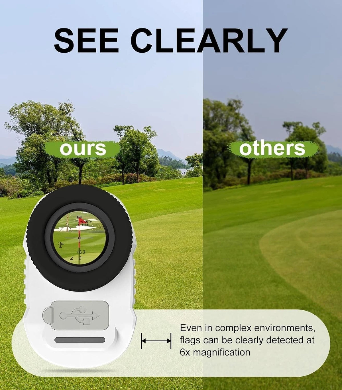 High-Precision Golf Range Finder 1100 Yards with Flag Lock & Slope