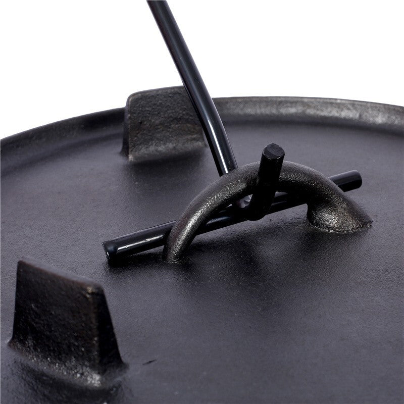 Pre-Seasoned Cast Iron Dutch Oven with Skillet Lid - 6 Quart Camping Cookware