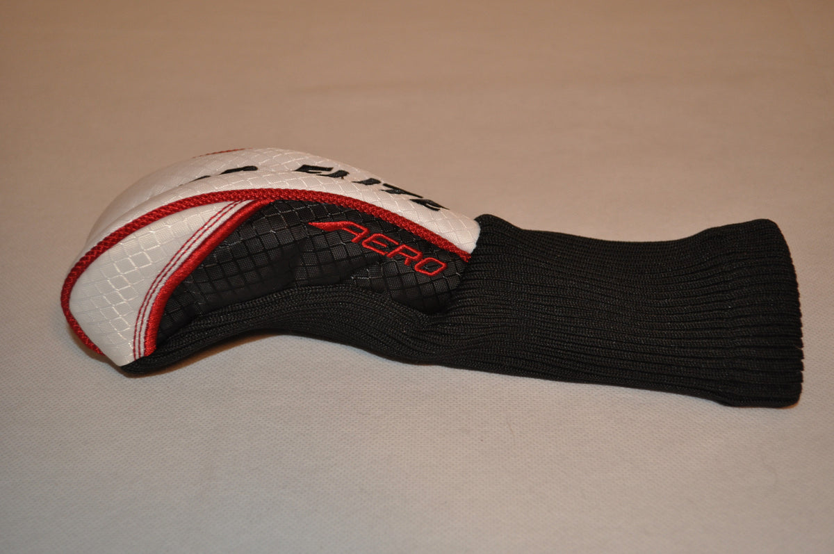 Golf Head Cover for Hybrid Clubs - White Red Protective Cover
