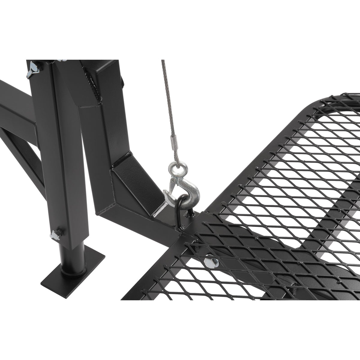Hitch-Mounted Deer Hoist with Lift Platform 300 lb for Hunting & Game Processing