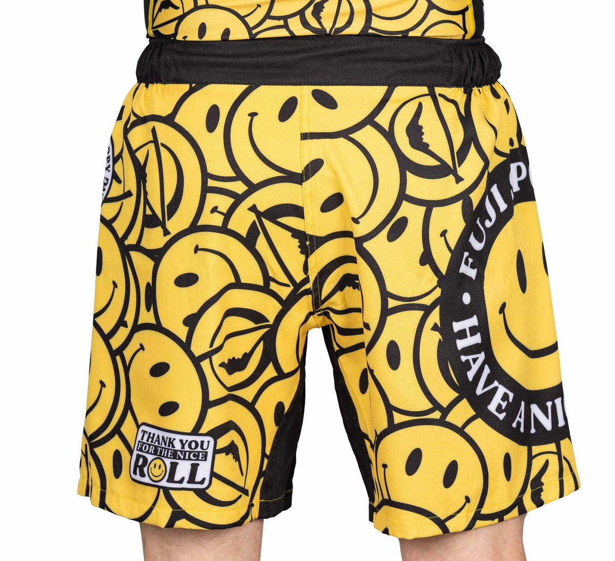 Fuji Happy Grappling Shorts for BJJ | Mens No-Gi Fight Shorts – Yellow