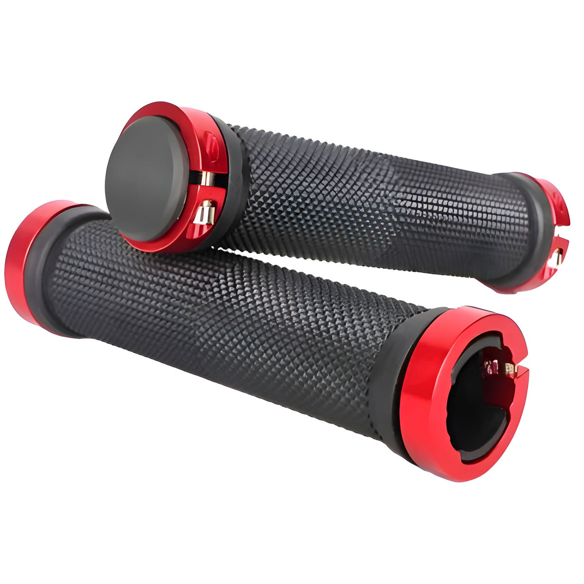 Ergonomic Rubber Bicycle Handlebar Grips MTB Mountain Bike Lock-On Ends