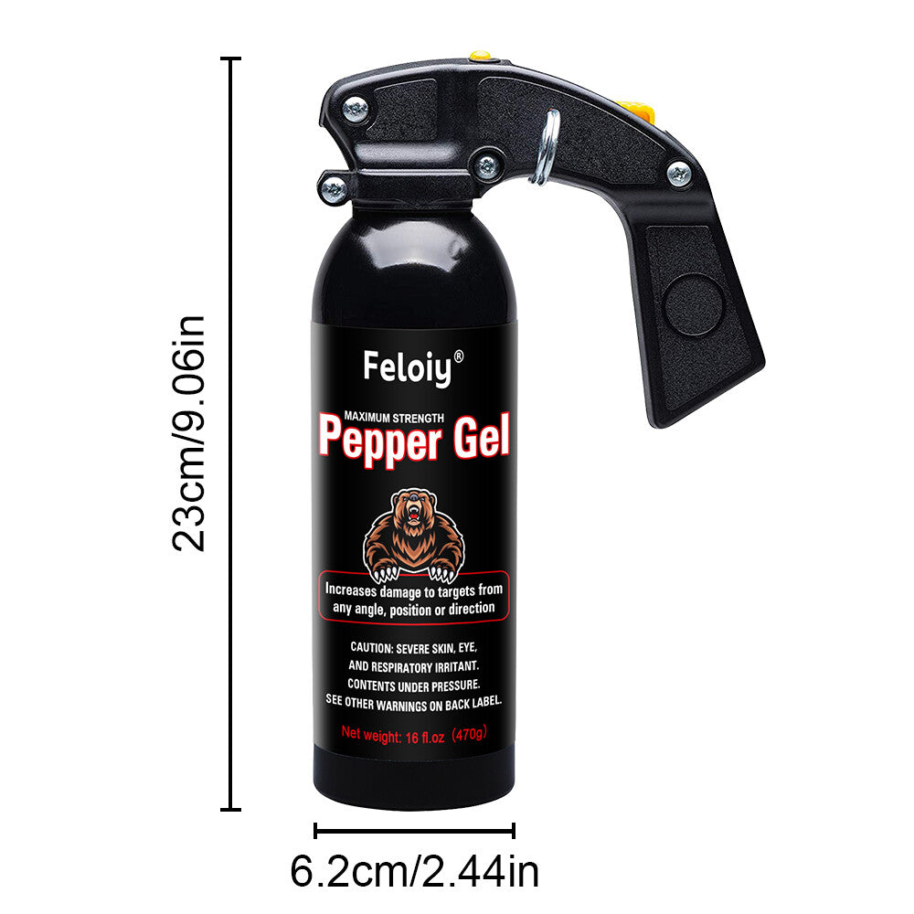 Maximum Strength Pepper Gel Self Defense Spray 16 oz - Powerful Personal Safety