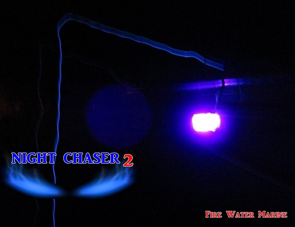 UV Fishing Black Light with Mono Plug - Waterproof 9W LED Night Light for Night Fishing