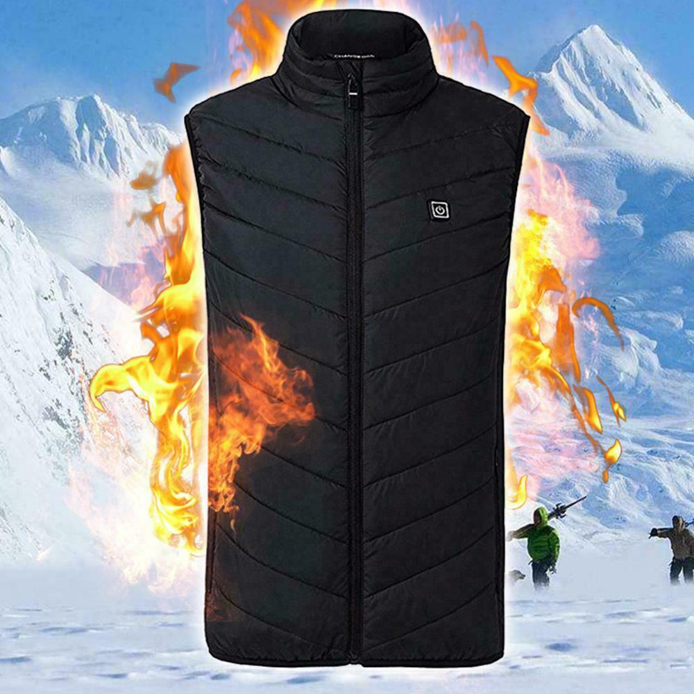 Electric Heated Vest for Men Women USB Warm Clothing with 4 Heating Pads