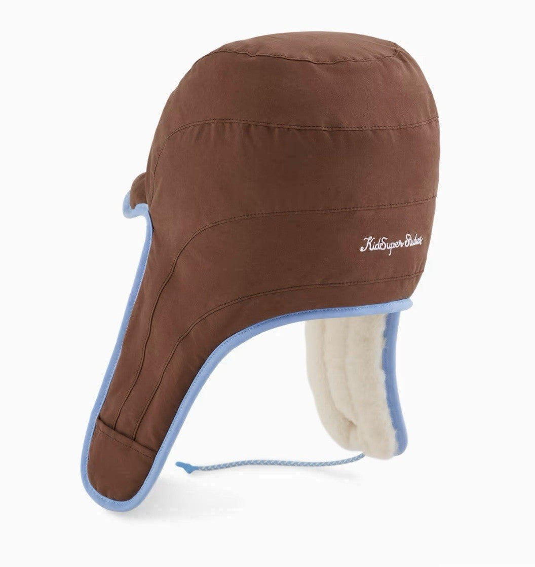 Puma x KidSuper Studios Trapper Cap Hat - Expresso Brown, Size S/M