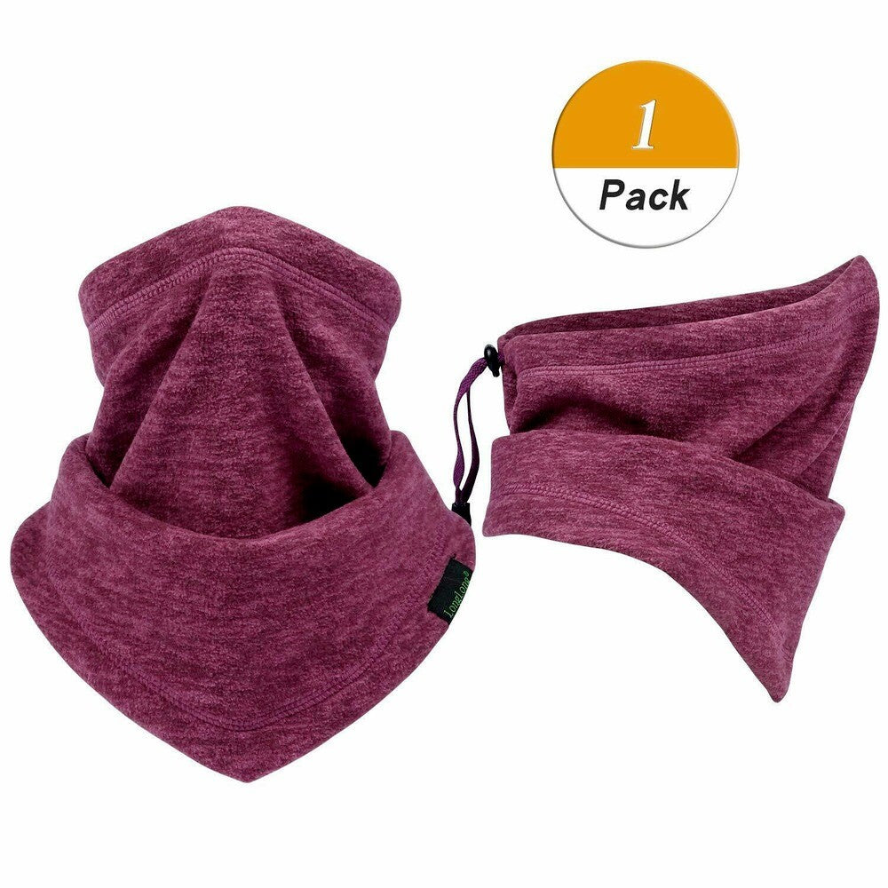 Winter Neck Gaiter Face Mask - Windproof Fleece Scarf for Cold Weather