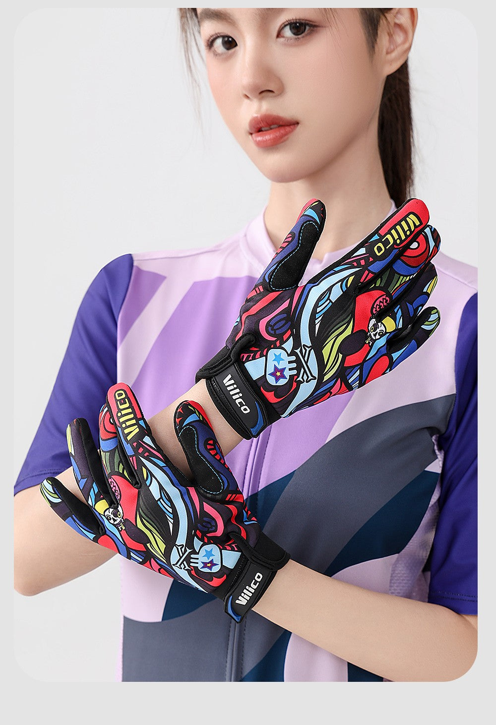 Full Finger Cycling Gloves with Touchscreen Compatibility - MTB Road Bike Gloves