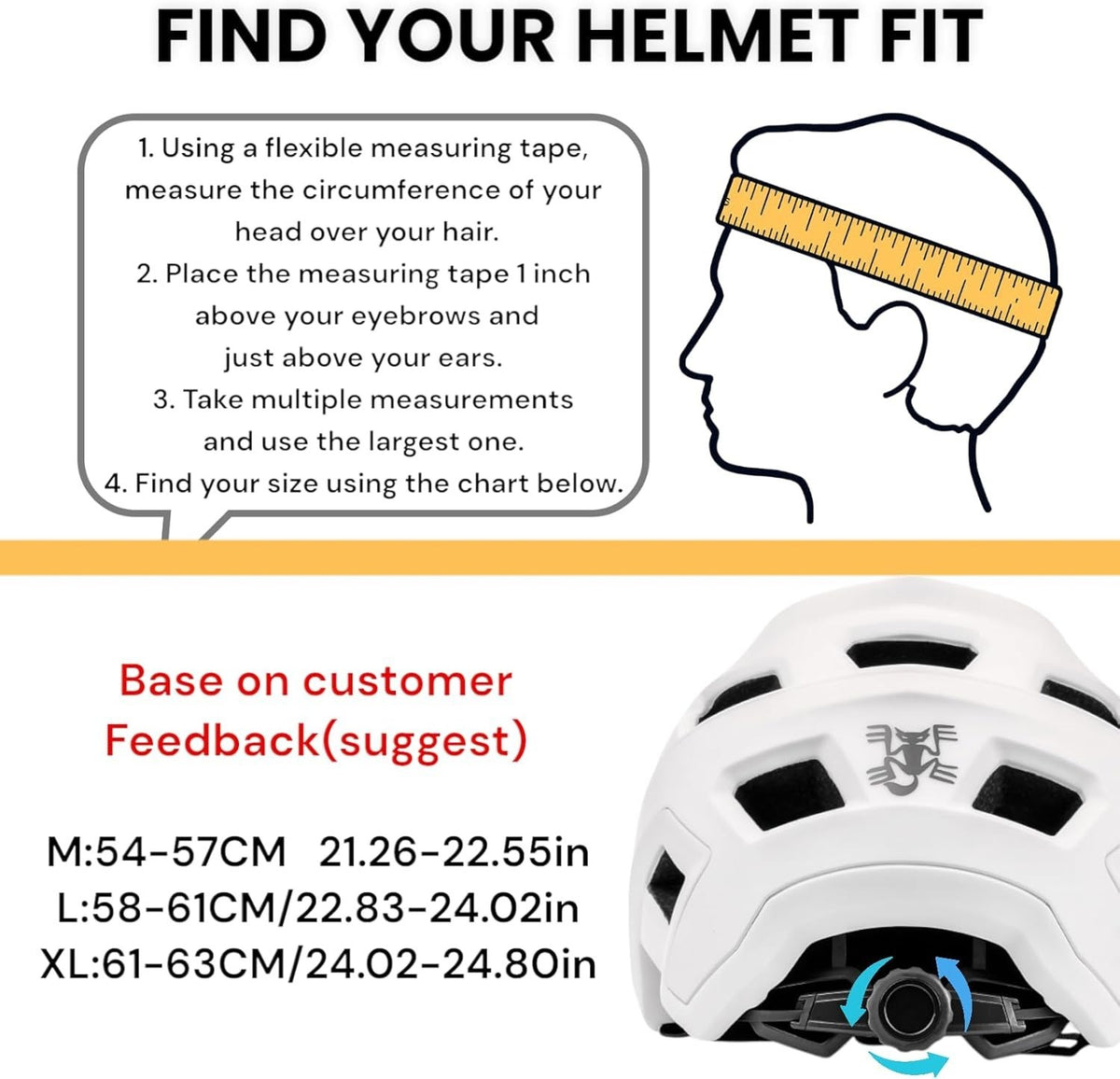 XL Mountain Bike Helmet for Men & Women - Safe Cycling Gear 60-62cm