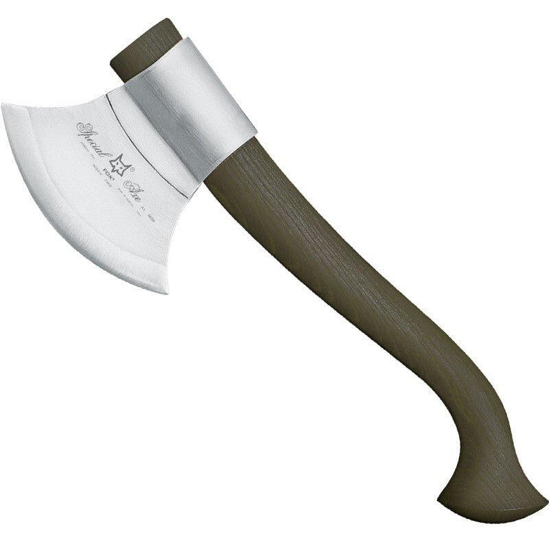 Fox Knives Scout Trekking Axe with Leather Sheath - Wood Handle, Italy