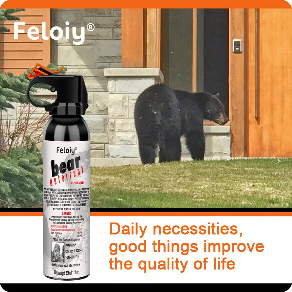 2 Pack Bear Spray Repellent 11oz Powerful Wildlife Deterrent Non-Lethal