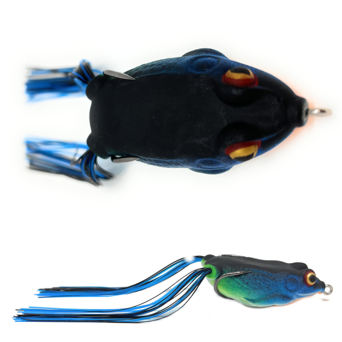 Topwater Bass Fishing Frogs 2.5 Inch 2 Pack - Weedless Hollow Body Lures
