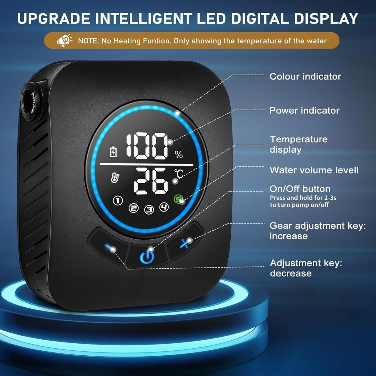 Portable Camping Shower with Water Heater, 8000mAh Rechargeable Pump