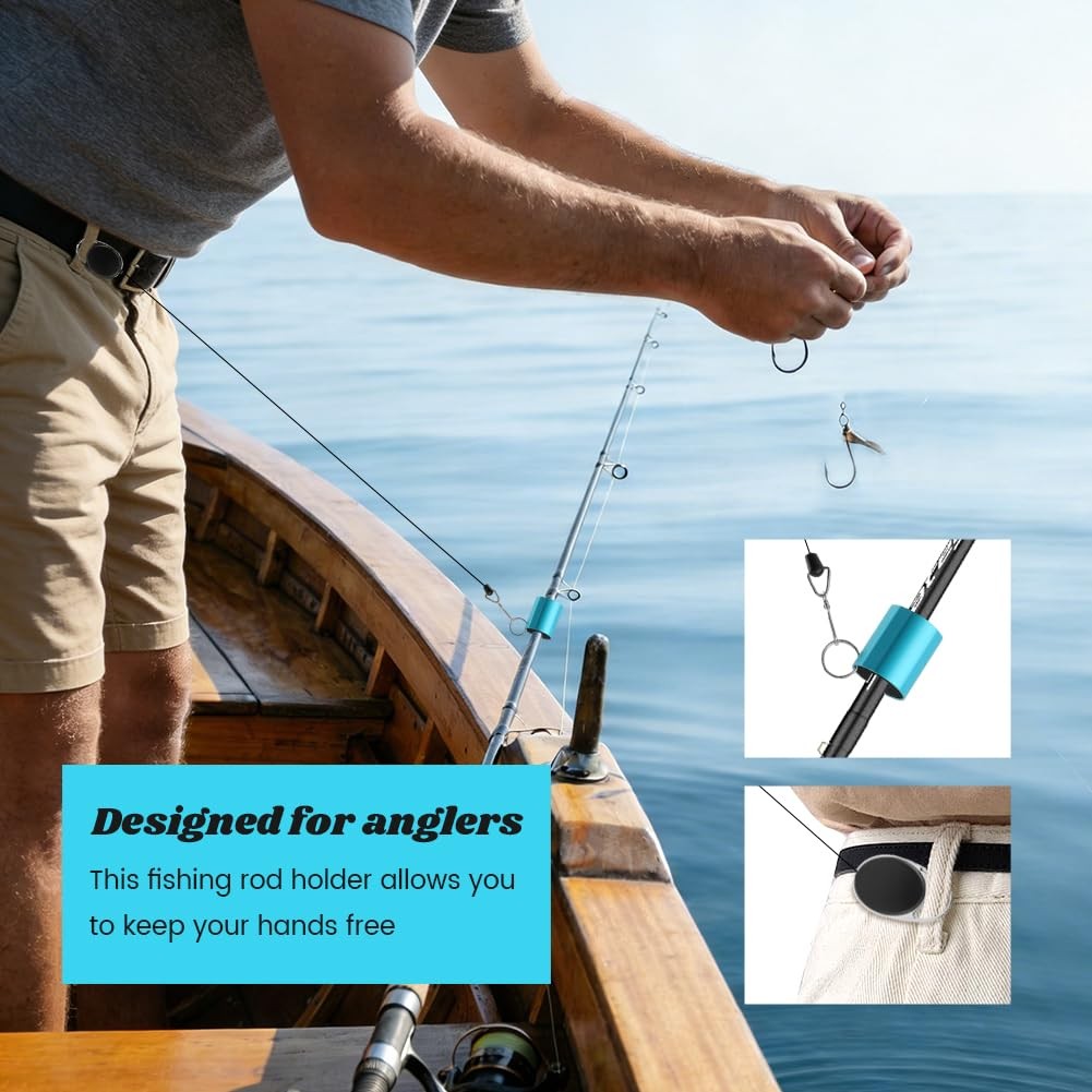Aluminum Fishing Rod Clip Holder Clamp Set – Hands-Free, Universal Fit