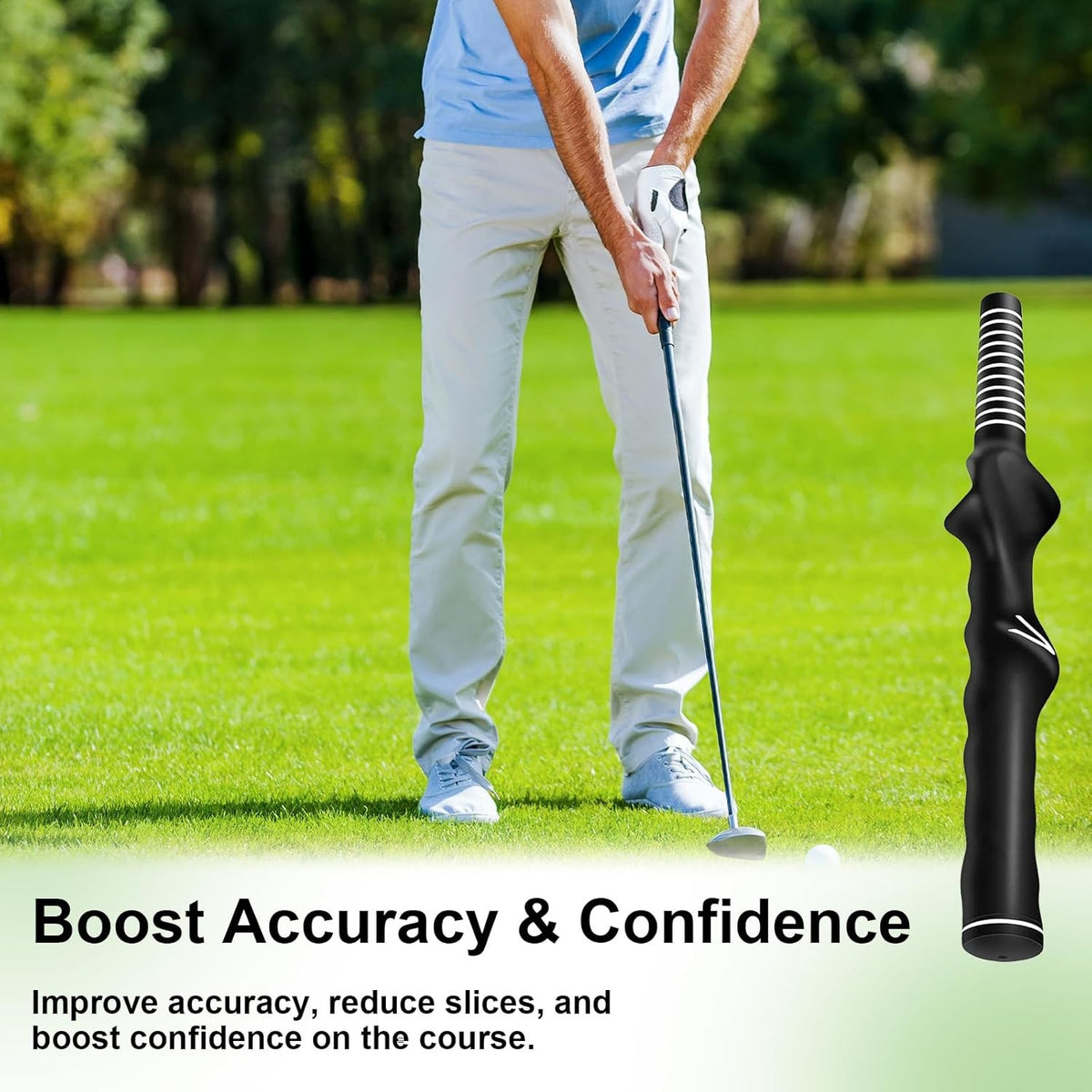 Right-Hand Golf Swing Trainer Grip - Teaching Aid for Beginners