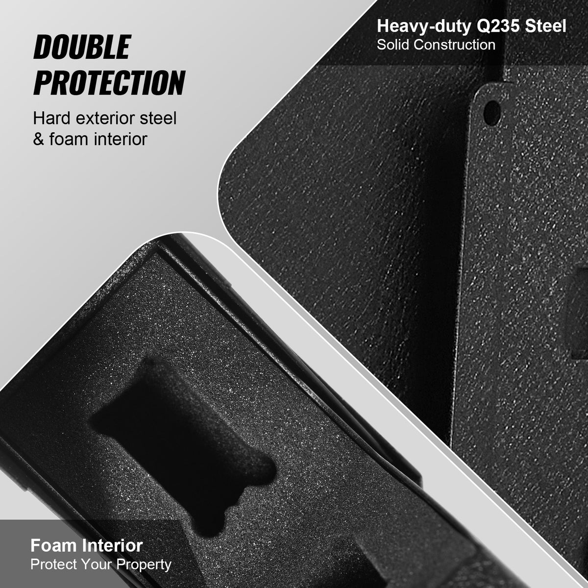Biometric Gun Safe for Pistols with Key and Password Access — Secure & Quick Locking