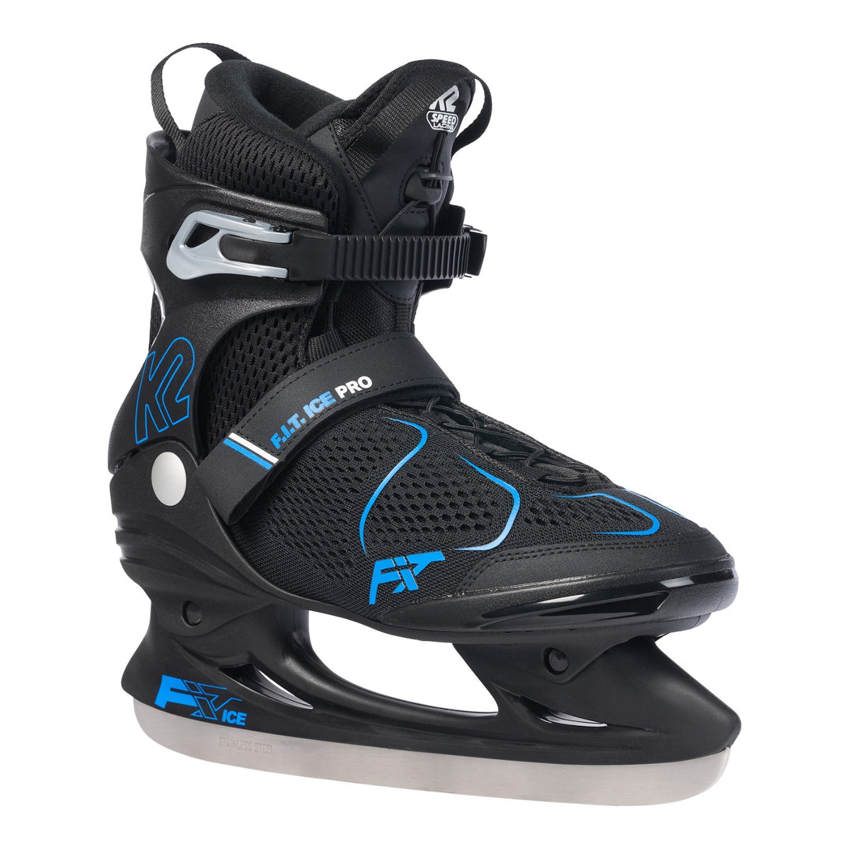 K2 Men's F.I.T. Ice Pro Ski Boots - Black/Blue, US 9.5, 2026 Model