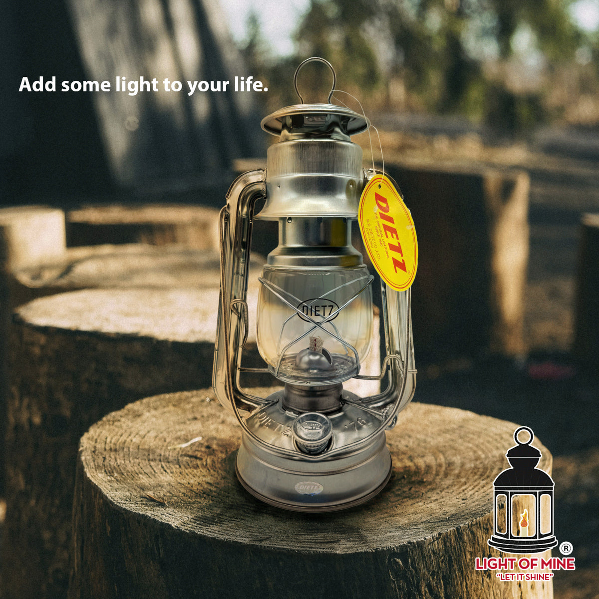 Nickel Oil Lantern with 1/2 Inch Wick - Portable Camping & Emergency Light