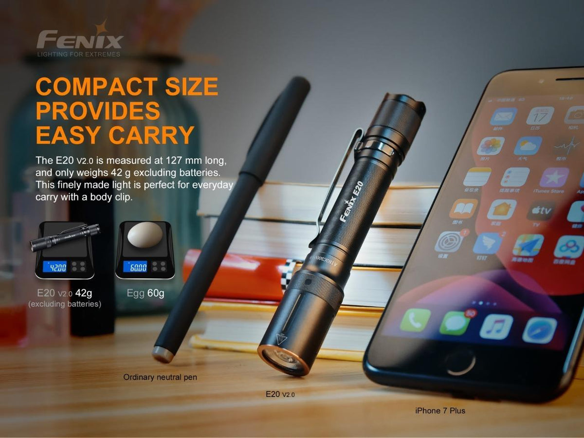 350 Lumen LED Tactical Flashlight with 2 AA Batteries - Compact & Waterproof