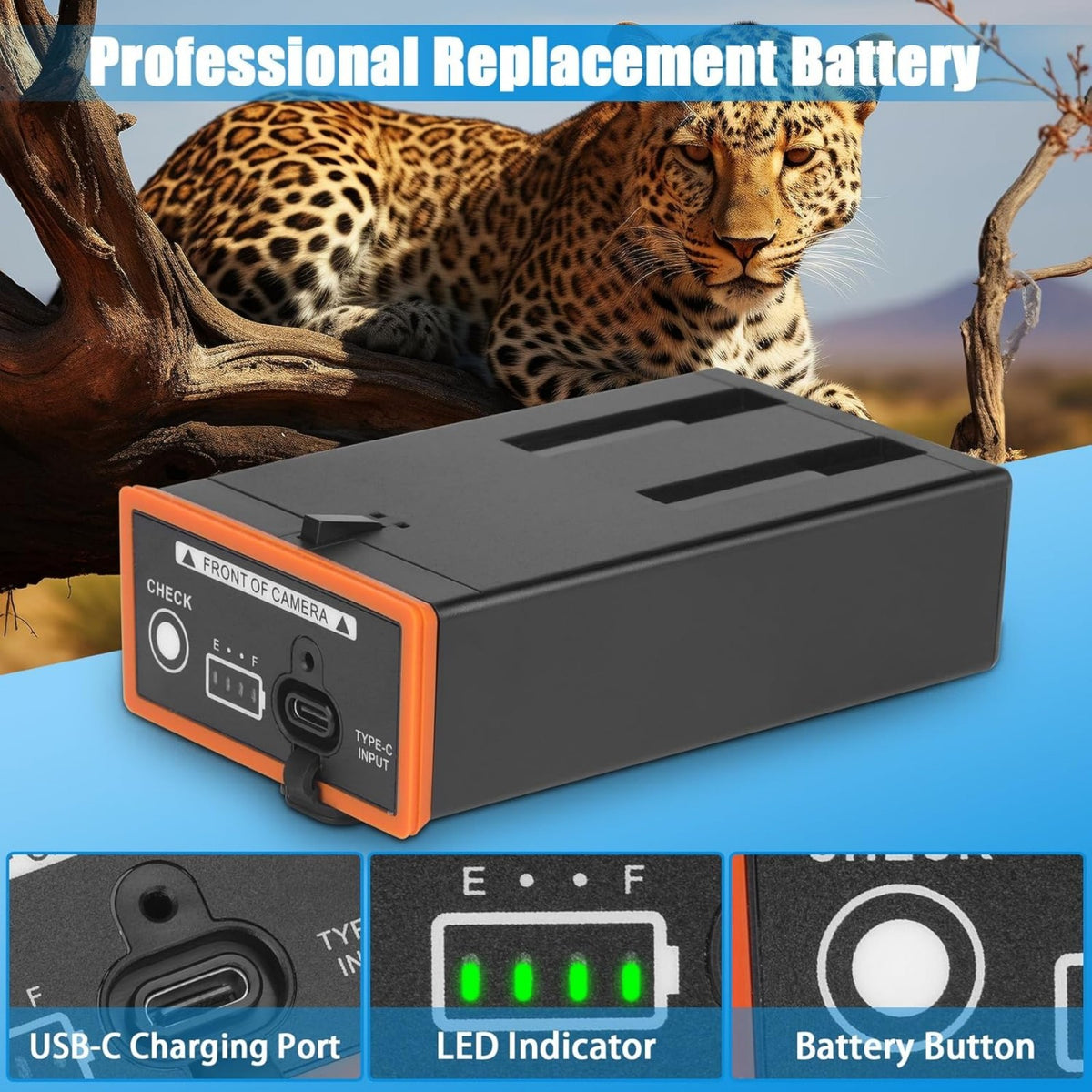 Rechargeable Battery Pack for Moultrie Edge Pro & 2 Trail Cameras - 6700mAh