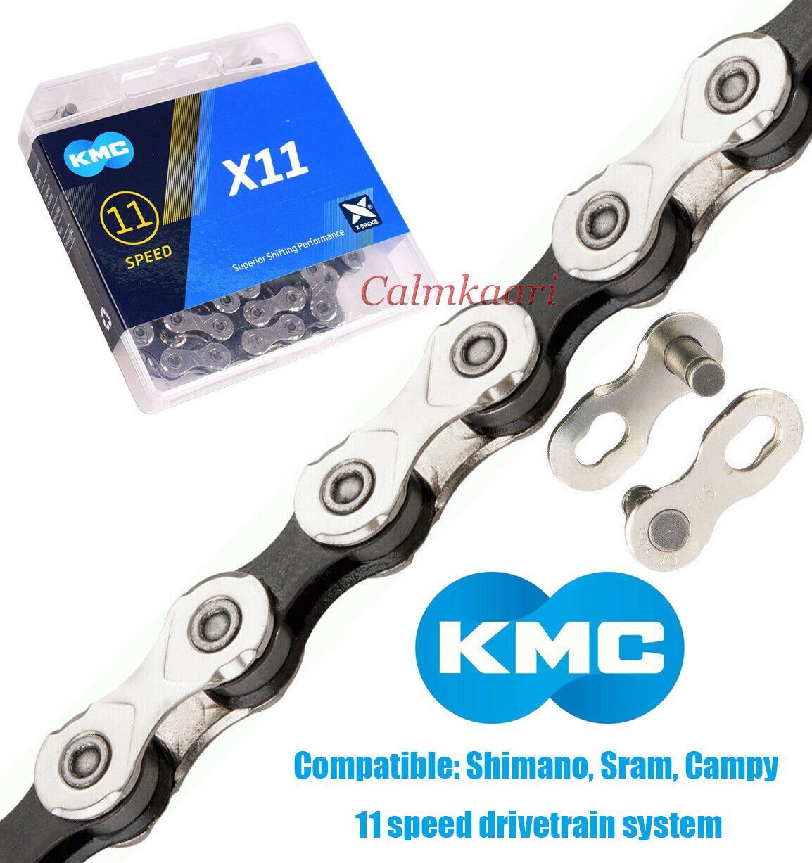 11-Speed Bike Chain - Durable 118 Links for Shimano SRAM Campy