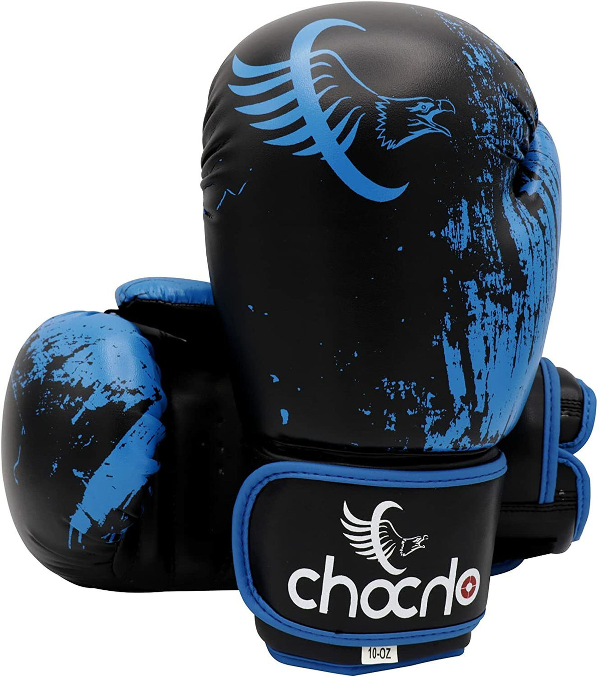 Leather Boxing Gloves for Kickboxing & Sparring - Blue Rex Leather