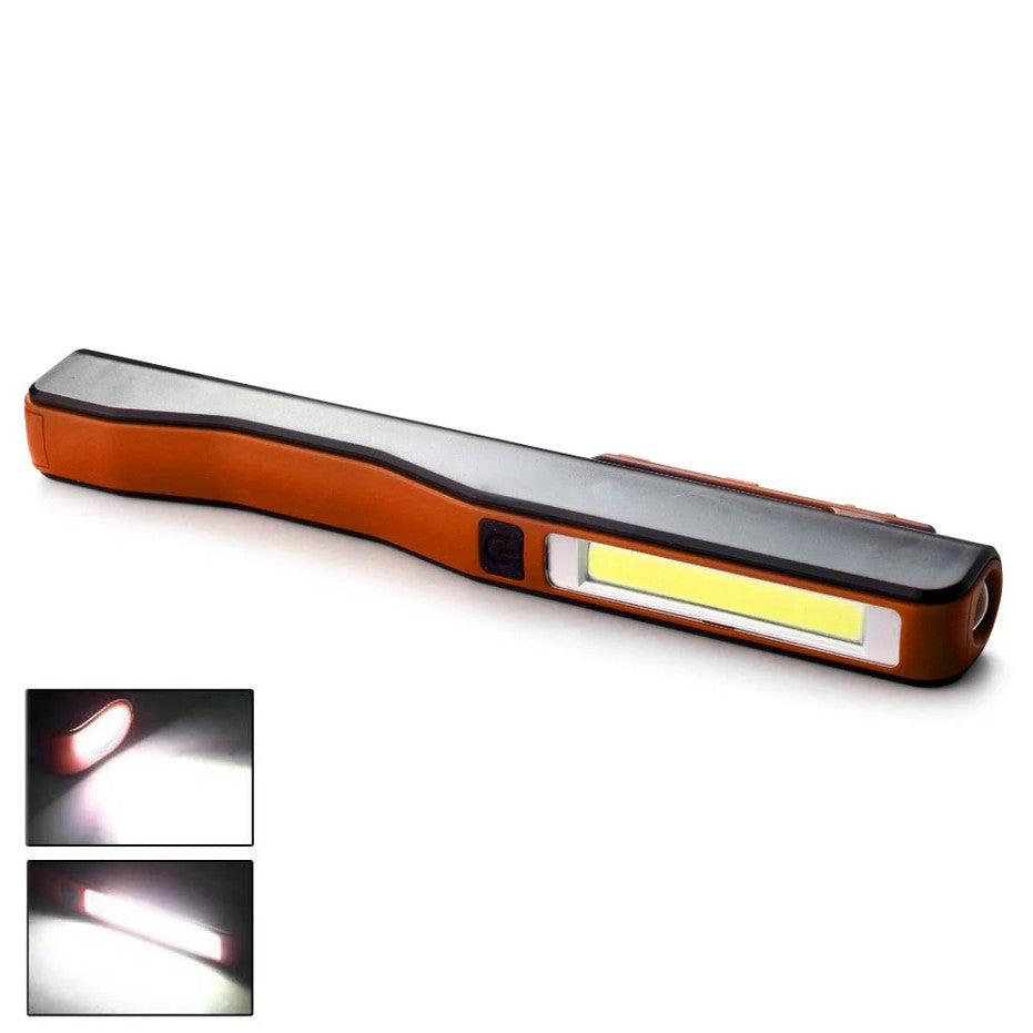 Rechargeable COB LED Work Light with Magnetic Clip & Pen Design