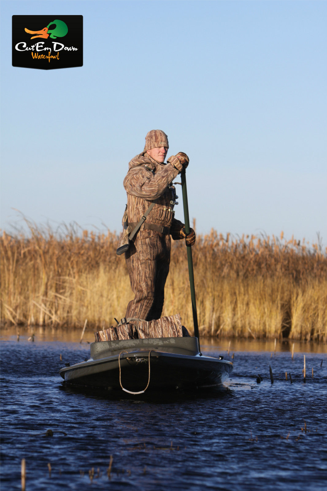 Collapsible Aluminum Boat Push Pole for Duck Hunting & Fishing - 10Ft