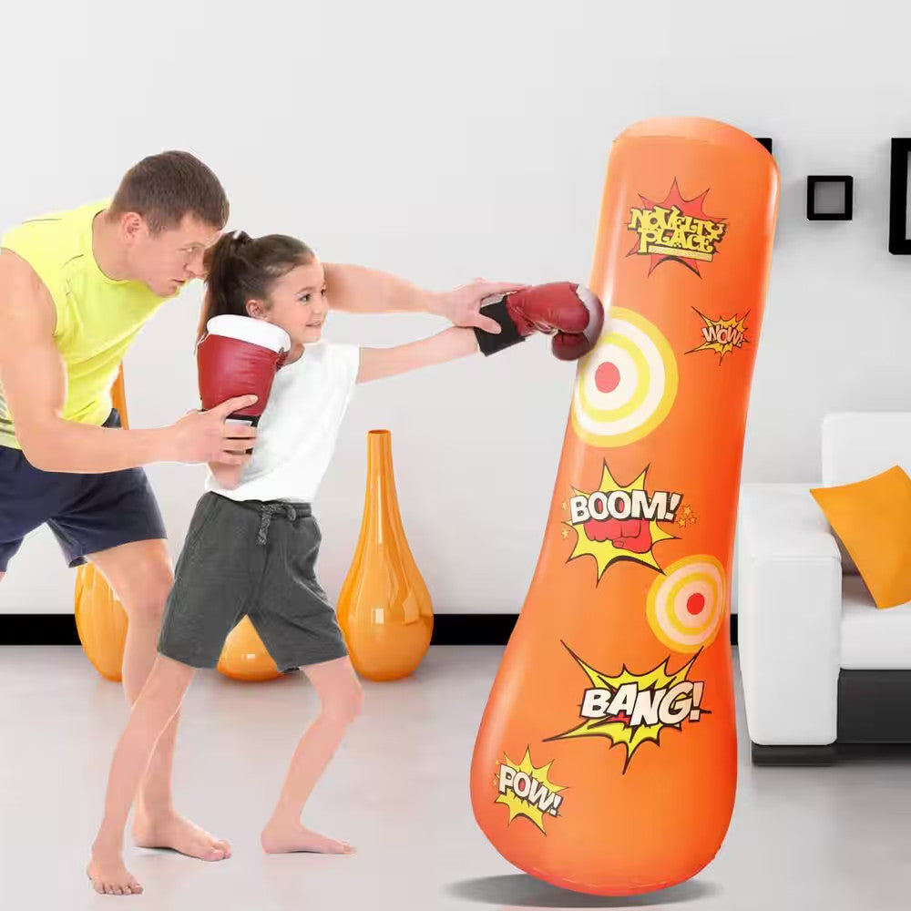 Kids Inflatable Punching Bag - Free Standing 4.5 Ft. Socker Bopper Buddy