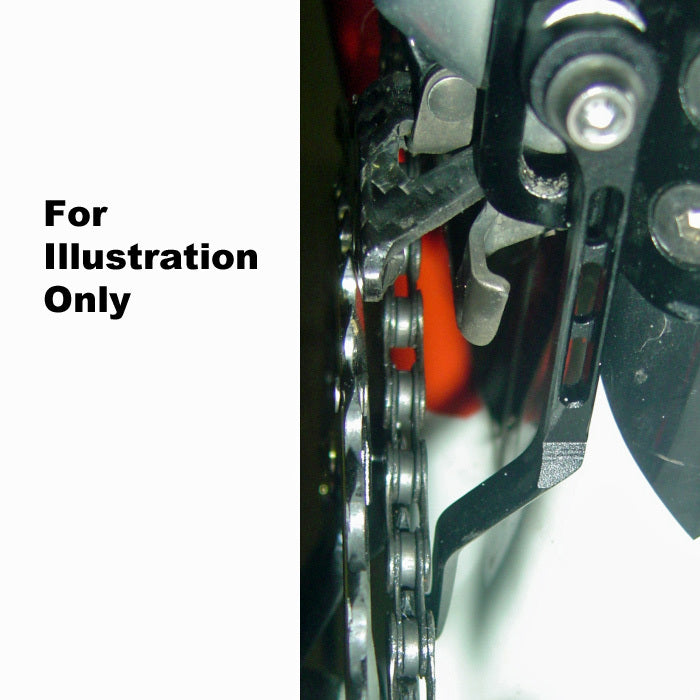 Lightweight Bicycle Chain Drop Catcher - Red Cycling Accessory