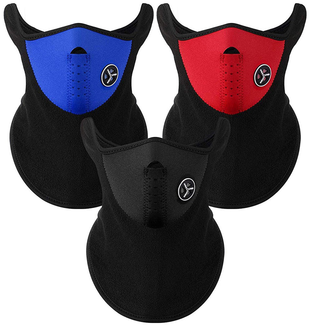 Neoprene Half Face Mask Ski Motorcycle Cycling Neck Warmer - Multiple Colors & Quantities