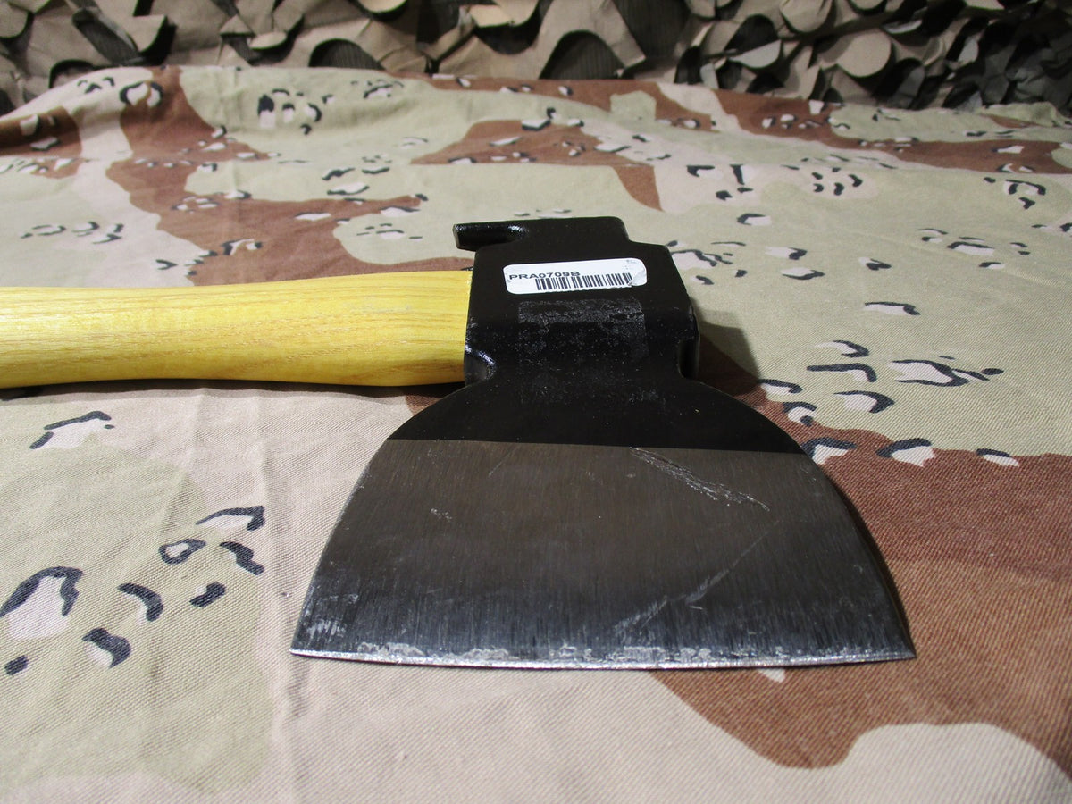 Camping Hatchet with Steel Head and Wooden Handle - Survival Axe, Hammer & Nail Puller