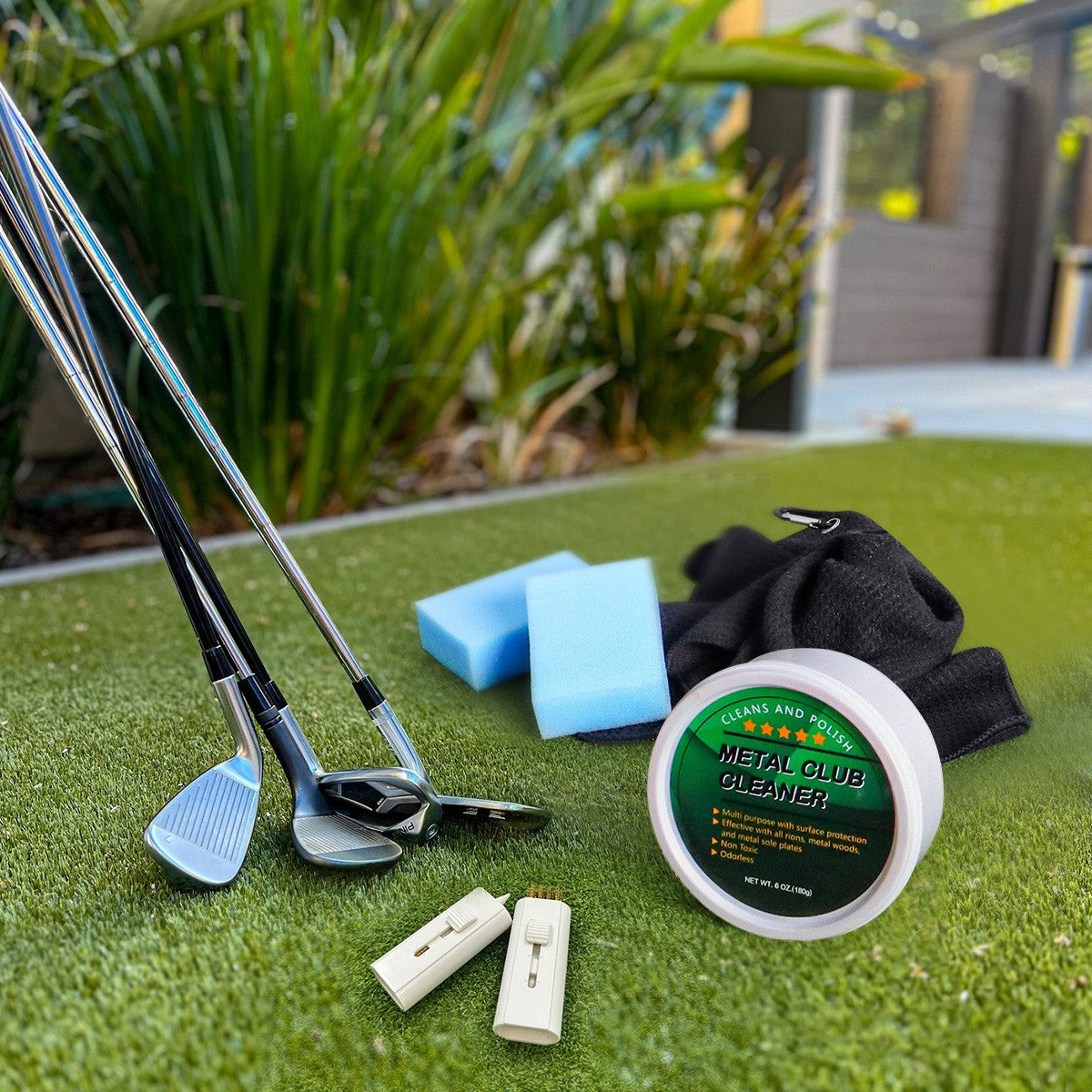 Golf Club Cleaner Set Scratch Remover & Groove Brush