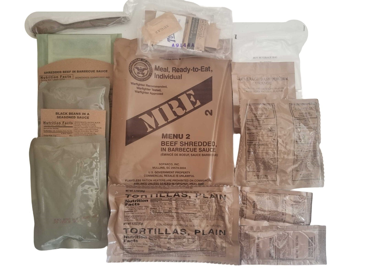 2024-2025 US Military MRE Meal Ready to Eat Assorted Menu Options